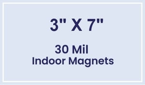Magnet - 3x7 Square Corners - 30 Mil