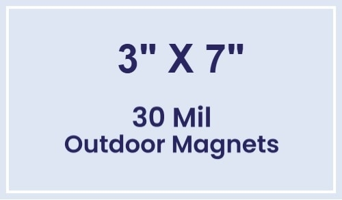 Magnet - 3x7 Square Corners - 30 Mil - Outdoor Safe