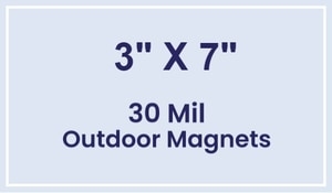 Magnet - 3x7 Square Corners - 30 Mil - Outdoor Safe