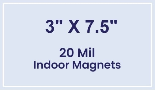 Magnet - 3x7.5 Square Corners - 20 Mil