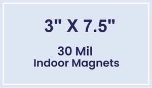 Magnet - 3x7.5 Square Corners - 30 Mil