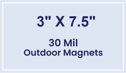 Magnet - 3x7.5 Square Corners - 30 Mil - Outdoor Safe