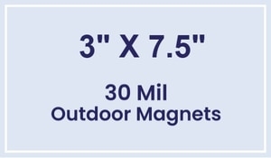 Magnet - 3x7.5 Square Corners - 30 Mil - Outdoor Safe