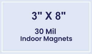 Magnet - 3x8 Square Corners - 30 Mil