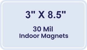 Magnet - 3x8.5 Rounded Corners - 30 Mil