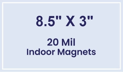 Magnet - 3x8.5 Square Corners - 20 mil