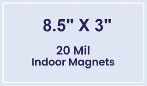 Magnet - 3x8.5 Square Corners - 20 mil