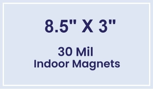 Magnet - 3x8.5 Square Corners - 30 Mil