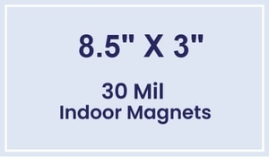 Magnet - 3x8.5 Square Corners - 30 Mil