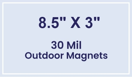 Magnet - 3x8.5 Square Corners - 30 Mil - Outdoor Safe