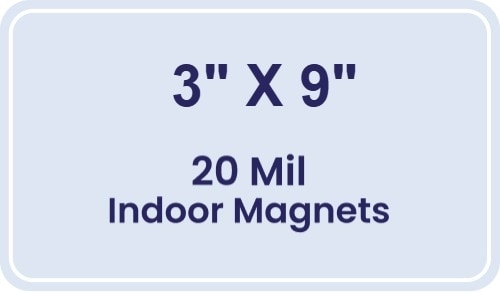 Magnet - 3x9 Round Corners - 20 mil