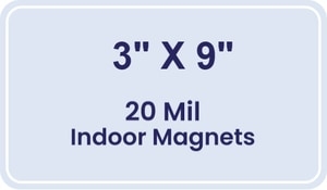 Magnet - 3x9 Round Corners - 20 mil