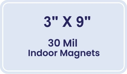 Magnet - 3x9 Round Corners - 30 Mil