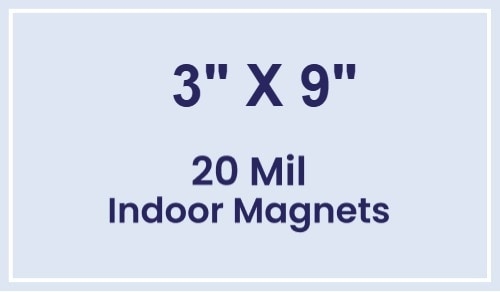 Magnet - 3x9 Square Corners - 20 mil