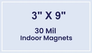 Magnet - 3x9 Square Corners - 30 Mil