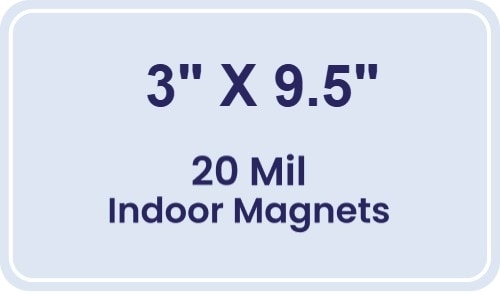 Magnet - 3x9.5 Round Corners - 20 Mil