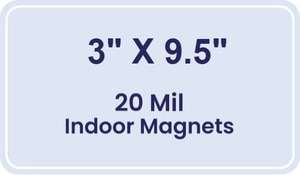 Magnet - 3x9.5 Round Corners - 20 Mil