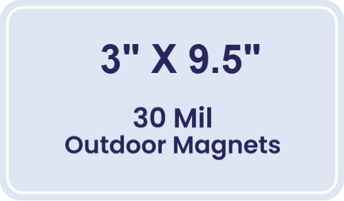 Magnet - 3x9.5 Round Corners - 30 Mil - Outdoor Safe