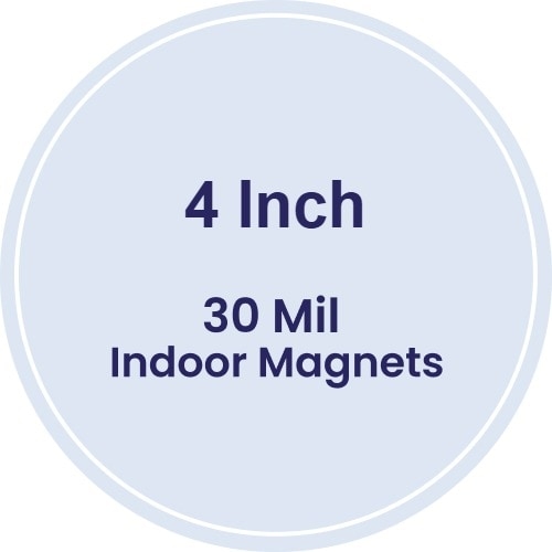 4" Circle Indoor Magnets - 30 Mil