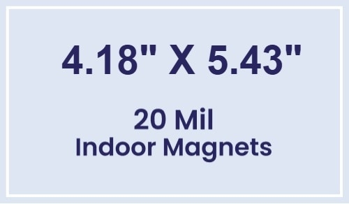 Magnet - 4.1875x5.4375 Square Corners - 20 mil