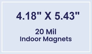 Magnet - 4.1875x5.4375 Square Corners - 20 mil