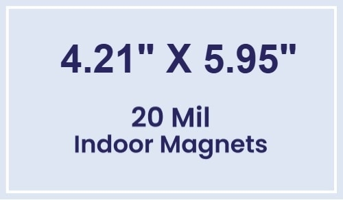 Magnet - 4.21x5.95 Square Corners - 20 Mil