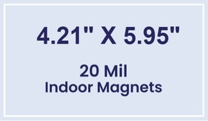 Magnet - 4.21x5.95 Square Corners - 20 Mil