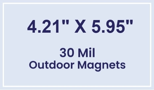Magnet - 4.21x5.95 Square Corners - 30 Mil - Outdoor Safe