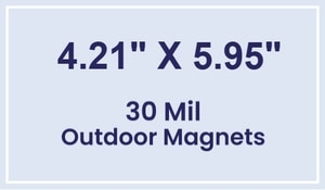 Magnet - 4.21x5.95 Square Corners - 30 Mil - Outdoor Safe
