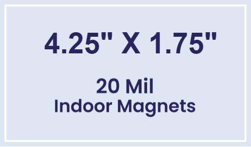 Magnet - 4.25x1.75 Square Corners - 20 Mil
