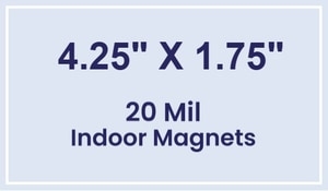 Magnet - 4.25x1.75 Square Corners - 20 Mil