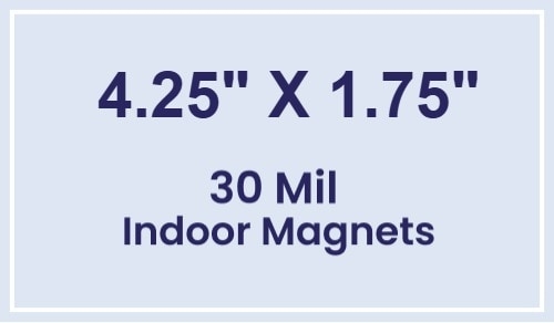 Magnet - 4.25x1.75 Square Corners - 30 Mil