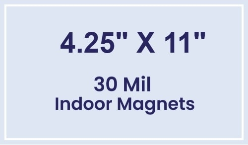 Magnet - 4.25x11 Square Corners - 30 Mil