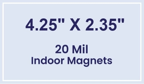 Magnet - 4.25x2.35 Square Corners - 20 Mil