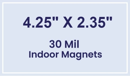 Magnet - 4.25x2.35 Square Corners - 30 Mil