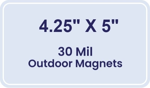 Magnet - 4.25x5 Round Corners - 30 Mil - Outdoor Safe