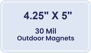 Magnet - 4.25x5 Round Corners - 30 Mil - Outdoor Safe