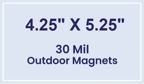 Magnet - 4.25x5.25 Square Corners - 30 Mil - Outdoor Safe