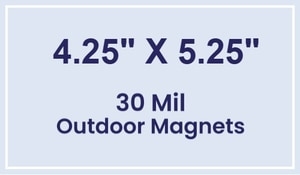 Magnet - 4.25x5.25 Square Corners - 30 Mil - Outdoor Safe