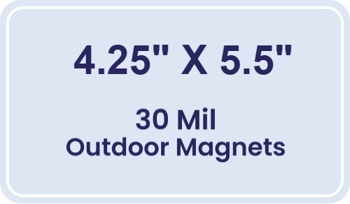 Magnet - 4.25x5.5 Round Corners - 30 Mil - Outdoor Safe