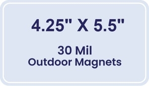 Magnet - 4.25x5.5 Round Corners - 30 Mil - Outdoor Safe