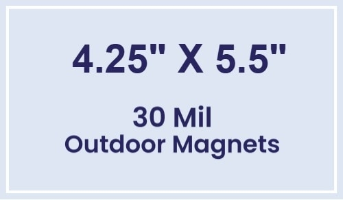 Magnet - 4.25x5.5 Square Corners - 30 Mil - Outdoor Safe