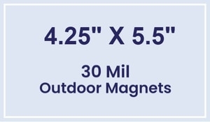 Magnet - 4.25x5.5 Square Corners - 30 Mil - Outdoor Safe
