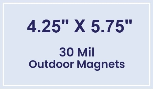 Magnet - 4.25x5.75 Square Corners - 30 Mil - Outdoor Safe