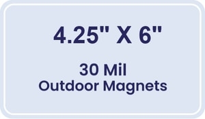 Magnet - 4.25x6 Round Corners - 30 Mil - Outdoor Safe