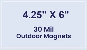 Magnet - 4.25x6 Square Corners - 30 Mil - Outdoor Safe
