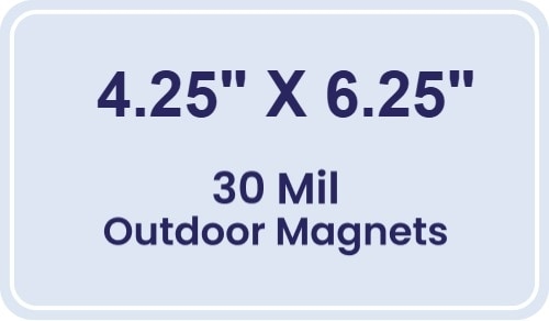 Magnet - 4.25x6.25 Round Corners - 30 Mil - Outdoor Safe