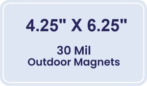 Magnet - 4.25x6.25 Round Corners - 30 Mil - Outdoor Safe