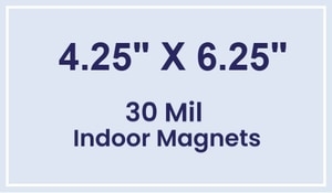 Magnet - 4.25x6.25 Square Corners - 30 Mil
