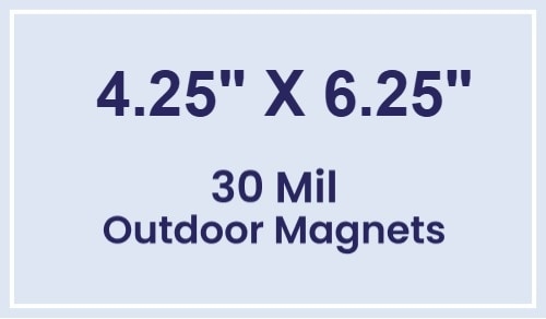 Magnet - 4.25x6.25 Square Corners - 30 Mil - Outdoor Safe